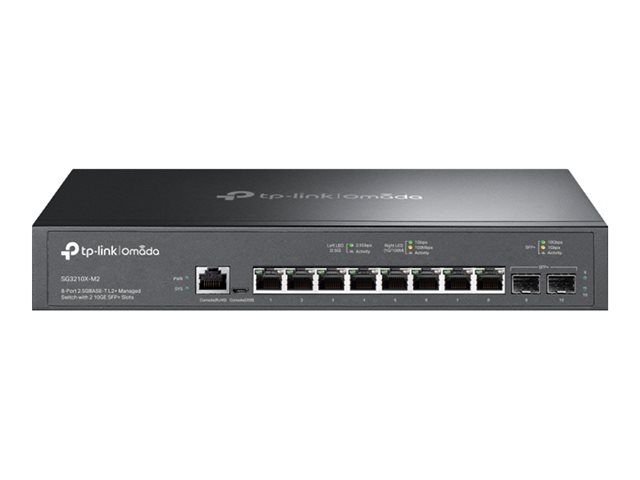 TP-Link Omada SG3210X-M2 V1 - Switch - L2+ - Managed - 8 x 2.5GBase-T + 2 x 10Gb Ethernet SFP+ - rack-mountable, desktop