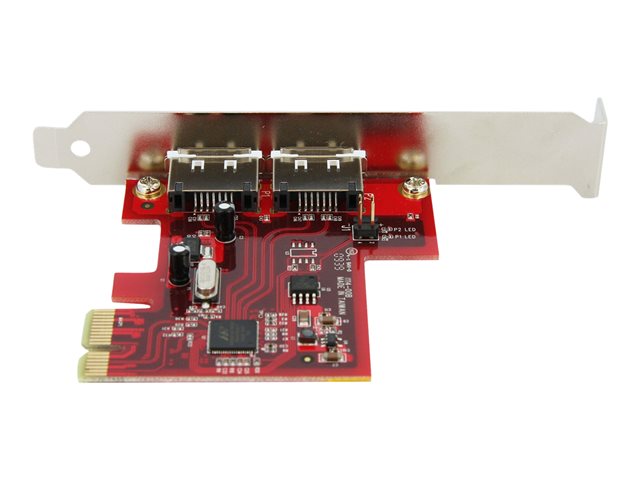 StarTech.com 2 Port SATA 6 Gbps PCI Express eSATA Controller Card - Storage controller - 2 Channel - eSATA 6Gb/s - 6 Gbit/s - PCIe - PEXESAT32 - Storage controller - 2 Channel - eSATA 6Gb/s - PCIe - for P/N: BNDTB10GI, BNDTB210GSFP, BNDTB310GNDP, BNDTB410GSFP, BNDTB4M2E1, BNDTBUSB3142