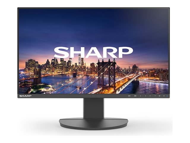 Sharp MultiSync EA242F - LED monitor - 23.8\" - 1920 x 1080 Full HD (1080p) @ 62 Hz - IPS - 250 cd/m² - 1000:1 - 6 ms - HDMI, VGA, DisplayPort, USB-C - speakers - black