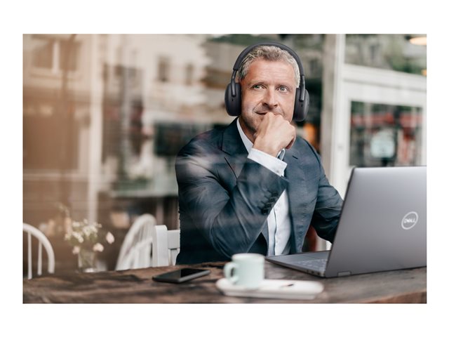 Dell Premier Wireless ANC Headset WL7024 - Headset - full size - Bluetooth - wireless, wired - active noise cancelling - 3.5 mm jack, USB-A via Bluetooth adapter, USB-C via Bluetooth adapter - Certified for Microsoft Teams, Zoom Certified