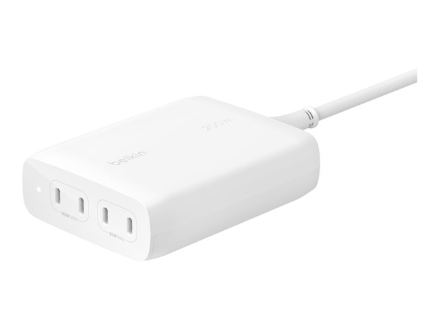 Belkin BoostCharge Pro - Power adapter - GaN technology - 200 Watt - 5 A - Fast Charge, Power Delivery 3.1, PD 3.0 - 4 output connectors (24 pin USB-C) - white