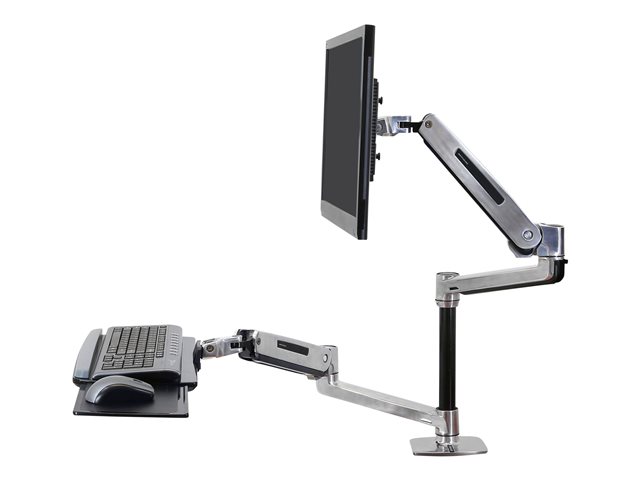 Ergotron WorkFit-LX - Standing desk converter - polished aluminium
