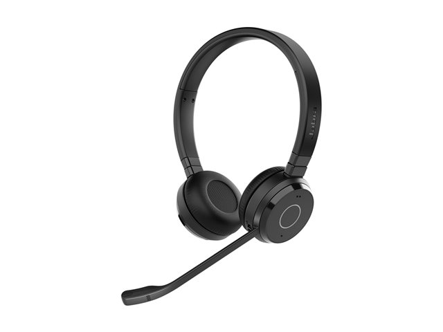 Jabra Evolve 65 TE Stereo - Headset - on-ear - Bluetooth - wireless - USB-A via Bluetooth adapter - noise isolating - Certified for Microsoft Teams