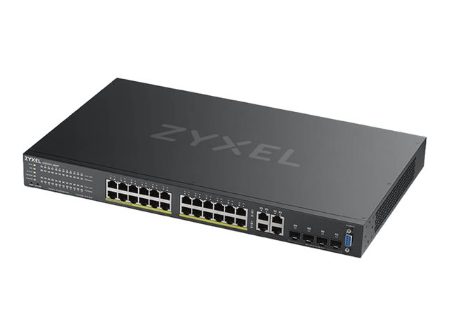 Zyxel GS2220-28HP - Switch - Managed - 24 x 10/100/1000 (PoE+) + 4 x combo Gigabit SFP - rack-mountable - PoE+ (375 W)