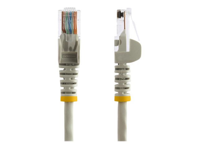 StarTech.com 3m Gray Cat5e / Cat 5 Snagless Patch Cable - Patch cable - RJ-45 (M) to RJ-45 (M) - 3 m - UTP - CAT 5e - molded, snagless - grey