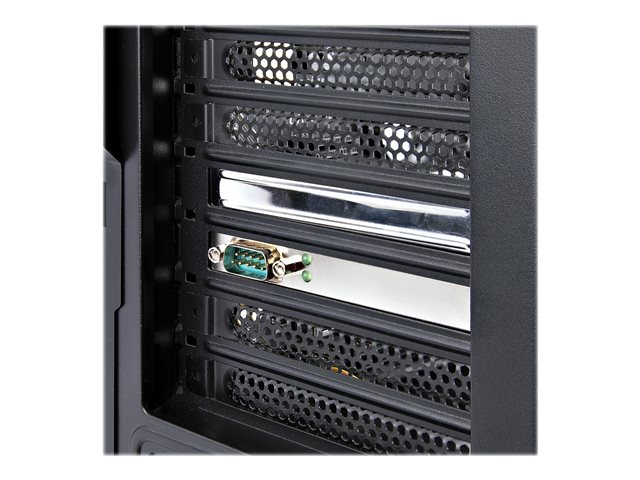 StarTech.com PCI Express Serial Card, PCIe to RS232 (DB9) Serial Interface Card, PC Serial Card with 16C1050 UART, Standard or Low Profile Brackets, COM Retention, For Windows & Linux - PCIe to DB9 Card (11050-PC-SERIAL-CARD) - Serial adapter - PCIe 2.0 low profile - RS-232 x 1 - yellow
