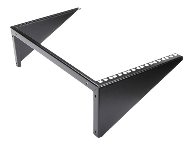 StarTech.com 6U Wall Mount Patch Panel Bracket - 19 in - Steel - Vertical Mounting Bracket for Networking and Data Equipment (RK619WALLV) - Wall mount bracket - black - 6U - 19\"