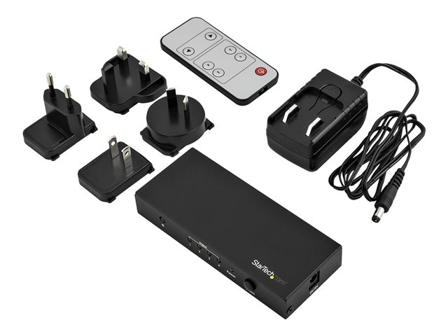 StarTech.com HDMI 2.0 Switch - 4 Port - 4K 60Hz - HDMI Automatic Video Switch Box - Multi Port Hub w/ 1 In 4 Out Functionality (VS421HD20) - Video/audio switch - 4 x HDMI - desktop - for P/N: SVA5H2NEUA