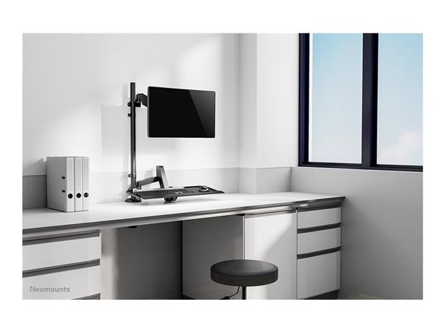 Neomounts DS90-325BL1 - Mounting kit (full motion arm) - sit-stand workstation - for LCD display / PC equipment - steel - black - screen size: 17\"-32\" - clamp mountable, grommet, desk-mountable