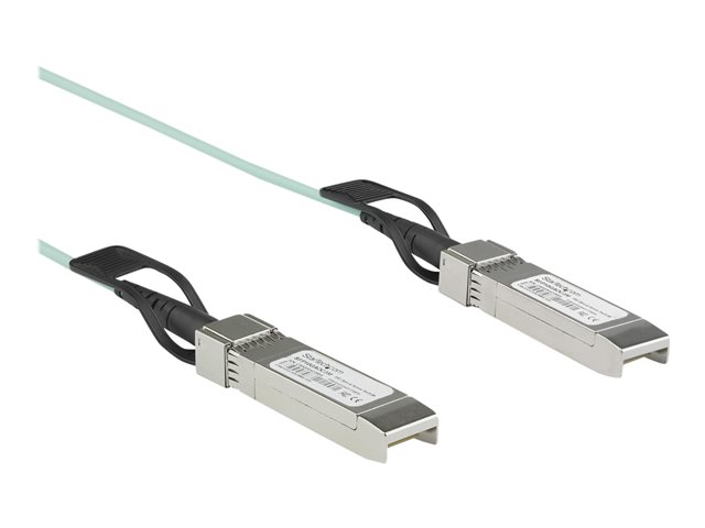 StarTech.com Dell EMC AOC-SFP-10G-2M Compatible 2m/6.5ft 10G SFP+ to SFP+ AOC Cable, 10GbE SFP+ Active Optical Fiber, 10Gbps SFP Plus/Mini GBIC/Transceiver Module Cable, Z9100, GBIC Cable - Lifetime Warranty (AOCSFP10G2ME) - Ethernet 10GBase cable - SFP+ (P) latched to SFP+ (P) latched - 2 m - fibre optic - Active Optical Cable (AOC)