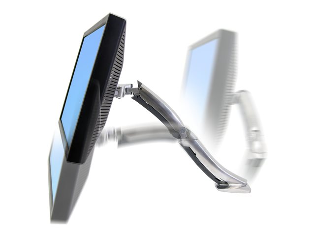 Ergotron MX - Mounting kit (articulating arm, desk clamp mount, grommet mount, base, extension) - Constant Force Technology - for LCD display - polished aluminium - screen size: up to 30\"