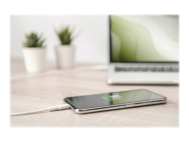 USB CHARGER/DATA CABLE LIGHTNING - USB-C M/M 1.0M METAL PVC MFI CE BL