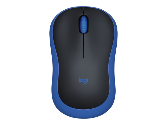 Logitech M185 - Mouse - optical - wireless - 2.4 GHz - USB wireless receiver - blue
