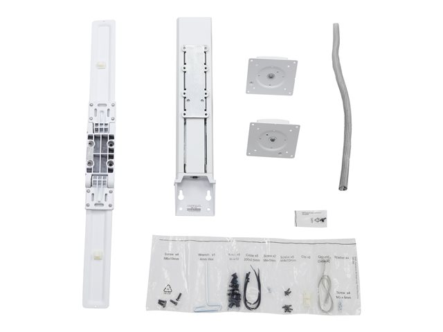 Ergotron StyleView - Mounting component (lift engine, hinge bow, 2 VESA adapters, cable management hardware) - side-to-side - for 2 LCD displays - dual monitor kit - white - screen size: up to 24\" - cart mountable