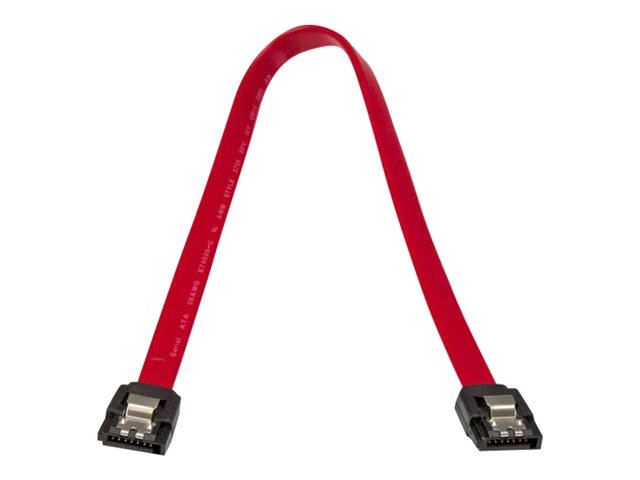 StarTech.com 12in Latching SATA Cable - SATA cable - Serial ATA 150/300/600 - SATA (R) to SATA (R) - 1 ft - latched - red - LSATA12 - SATA cable - Serial ATA 150/300/600 - SATA (R) to SATA (R) - 30 cm - latched - red - for P/N: 10P6G-PCIE-SATA-CARD, 2P6G-PCIE-SATA-CARD, 4P6G-PCIE-SATA-CARD, 6P6G-PCIE-SATA-CARD