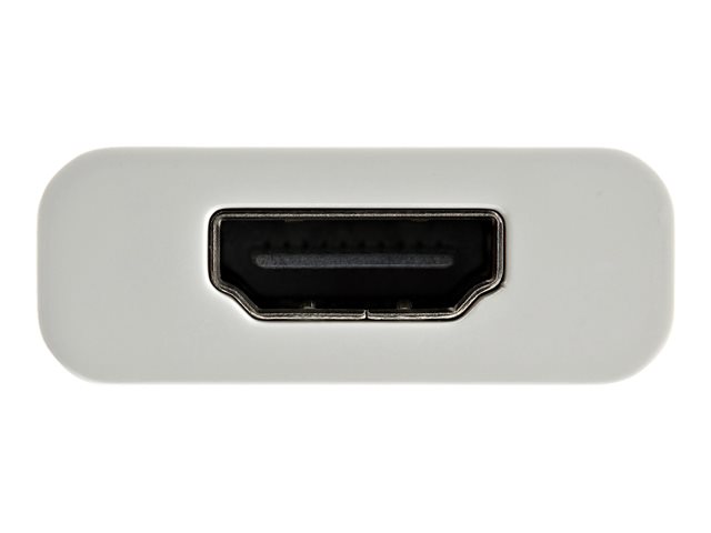 StarTech.com USB C to HDMI 2.0 Adapter with Power Delivery, 4K 60Hz USB Type-C to HDMI Display/Monitor Video Converter, 60W PD Pass-Through Charging Port, Thunderbolt 3 Compatible, White - USB-C Display Adapter (CDP2HDUCPW) - External video adapter - USB-C - HDMI - white