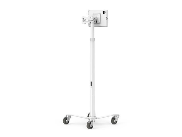 Compulocks iPad Pro M4 11\" (2024), Apex Enclosure Rolling Cart - Rise Freedom Extended - Mounting kit (enclosure, cart stand) - for tablet - lockable - medical - high-grade aluminium - white - screen size: 11\" - for Apple 11-inch iPad Pro (M4)