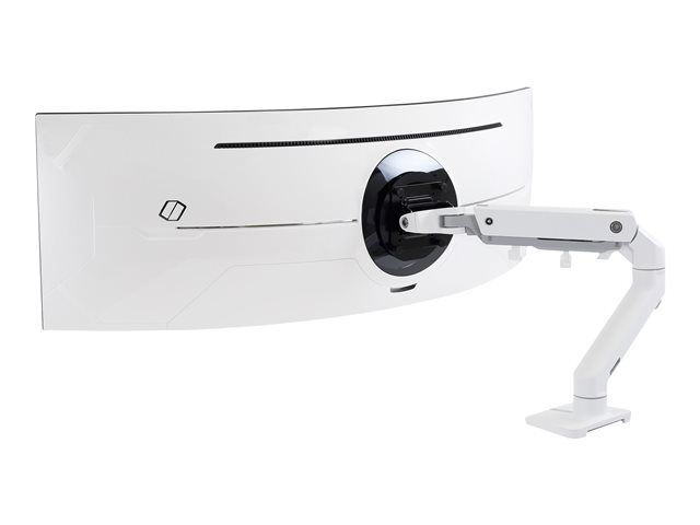 Ergotron HX - Mounting kit (articulating arm, desk clamp mount, extender arm, grommet mount, HD pivot) - Constant Force Technology - for LCD display/ curved LCD display - white - screen size: up to 49\"