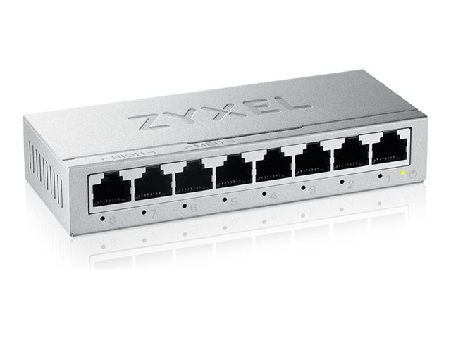Zyxel GS-100 series GS-108B - Version 5 - switch - unmanaged - 8 x 10/100/1000 - desktop, wall-mountable