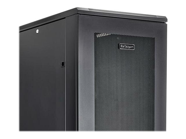 StarTech.com 42U Server Rack Cabinet - 4-Post Adjustable Depth (5.9\" to 36.4\") IT Network Equipment Rack Enclosure with Casters - 2000lbs (RK4236BKB) - Rack cabinet - floor-standing - black - 42U - 19\"