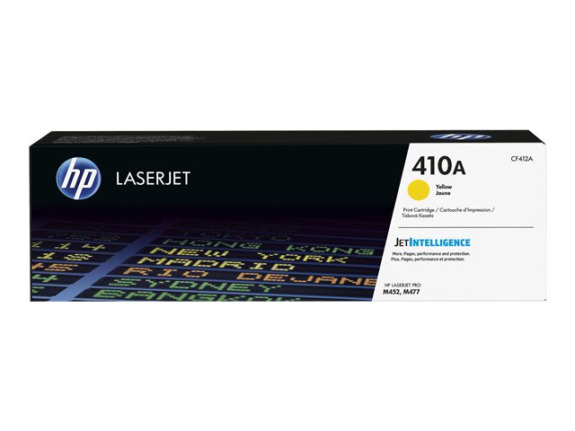 HP 410A - Yellow - original - LaserJet - toner cartridge (CF412A) - for Color LaserJet Pro M452, MFP M377, MFP M477