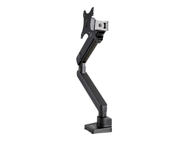 StarTech.com Desk Mount Monitor Arm with 2x USB 3.0 ports, Slim Full Motion Adjustable Single Monitor VESA Mount up to 17.6lbs (8kg) Display, Ergonomic Articulating Arm, Desk Clamp/Grommet - One-touch Adjustment (ARMSLIM2USB3) - Mounting kit (articulating arm, desk clamp mount, grommet clamp) - Slim Full-motion - for LCD display/ curved LCD display - heavy duty aluminium - black - screen size: 17\"-34\" - desk-mountable