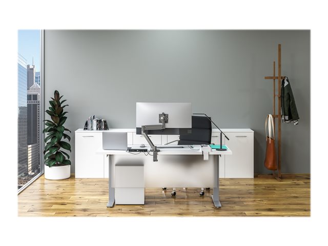 Chief Koncis Single Arm Desk Mount - For Displays 10-32\" - Silver - Mounting kit (arm assembly, arm desk clamp base) - for LCD display - silver - screen size: up to 32\" - clamp mountable, grommet, desk-mountable