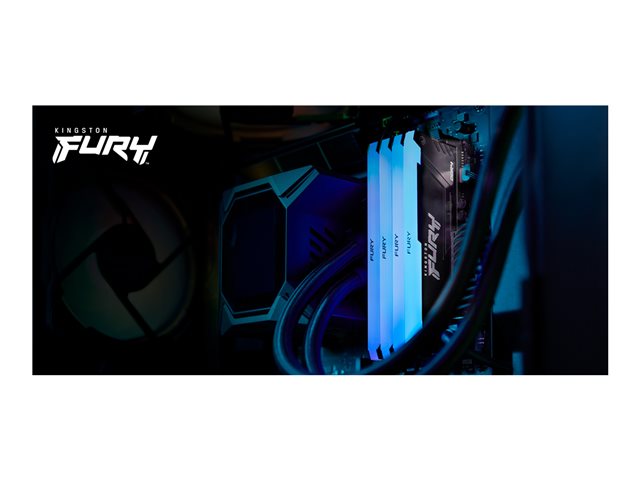 Kingston FURY Beast RGB - DDR4 - kit - 64 GB: 2 x 32 GB - DIMM 288-pin - 3200 MHz / PC4-25600 - CL16 - 1.35 V - unbuffered - non-ECC - black