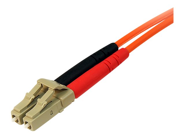 StarTech.com 10m Fiber Optic Cable - Multimode Duplex 50/125 - LSZH - LC/LC - OM2 - LC to LC Fiber Patch Cable - Patch cable - LC multi-mode (M) to LC multi-mode (M) - 10 m - fibre optic - duplex - 50 / 125 micron - orange - for P/N: GLCLHSMDSTTA, GLCSXMMDST, GLCSXMMDSTT, JD118BST, MASFP1GBSXST, SFP100BFXST