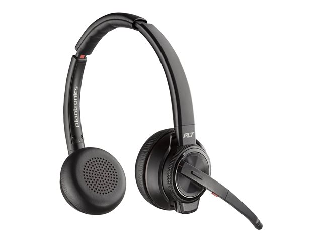 Poly Savi 8220-M Office Stereo DECT 1880-1900 MHz Headset EMEA - INTL English - Euro plug - Replaces Poly SKU 207326-02