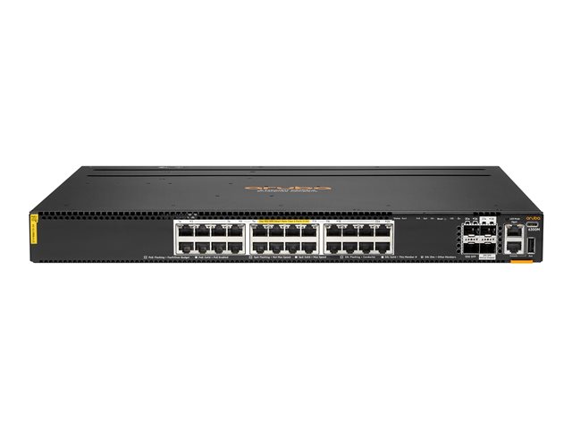 HPE Aruba Networking CX 6300M 24p Smart Rate 1G/2.5G/5G/10G Class6 PoE 2p 50G 2p 25G Switch - Switch - L3 - Managed - 24 x 100/1000/2.5G/5G/10GBase-T (4PPoE) + 2 x 10 Gigabit / 25 Gigabit / 50 Gigabit SFP56 (uplink / stacking) + 2 x 10 Gigabit / 25 Gigabit SFP56 - rack-mountable - 4PPoE