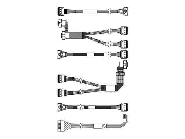 Lenovo - Storage cable kit - for 2.5\" Chassis Front BP1 NVMe - for ThinkSystem SR650 V3