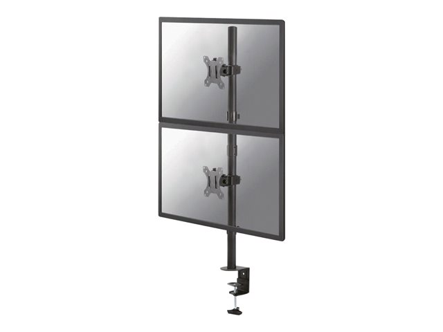 Neomounts FPMA-D550DV - Mounting kit - for 2 LCD displays - black - screen size: 10\"-32\" - clamp mountable, grommet, desk-mountable