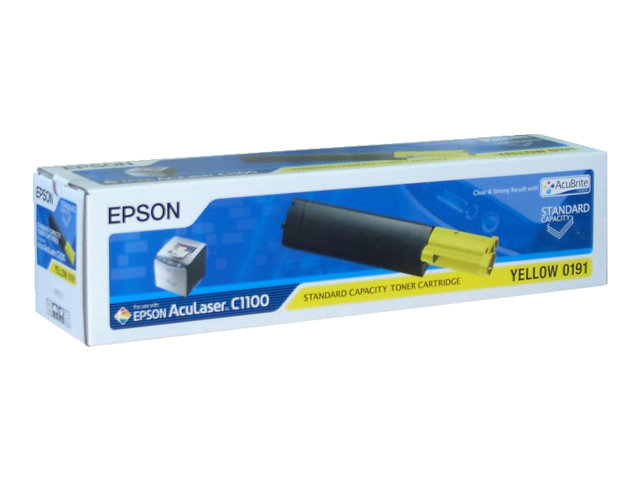 Epson 0191 - Yellow - original - toner cartridge - for AcuLaser C1100, C1100+, C1100N, CX11N, CX11NF, CX11NFC, CX11NFCT, CX11NFT