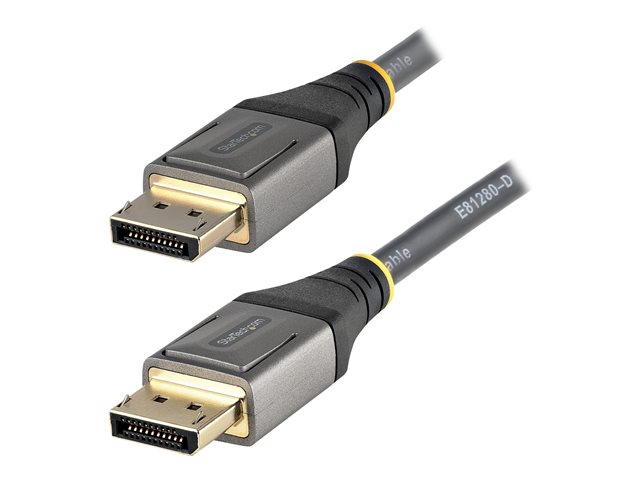 StarTech.com 1ft/30cm DisplayPort 1.4 Cable, 8K 60Hz HDR10 - DisplayPort cable - DisplayPort (M) latched to DisplayPort (M) latched - DisplayPort 1.4 - 30 cm - 8K60Hz (7680 x 4320) support, 4K120Hz (3840 x 2160) support, HDR10 support, halogen-free, molded, passive - black, grey