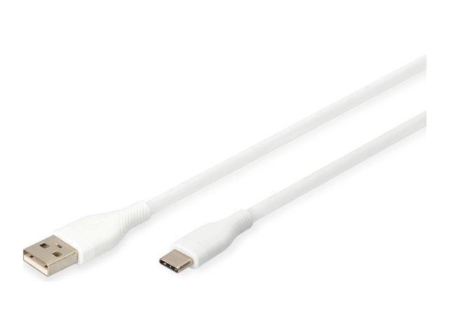USB-C silicone connection cable 1m white