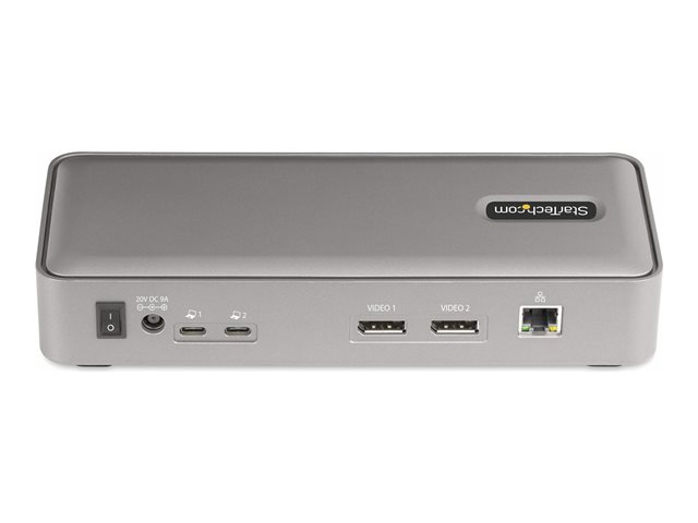 StarTech.com Dual-Laptop USB-C KVM Docking Station, Dual Monitor 4K 60Hz DisplayPort Dock, 5-Port USB Hub, GbE, 90W/45W Power Delivery to Two Laptops, Windows/Mac, 2-Host KVM Dock - Docking station - USB-C 3.2 Gen 2 - 2 x DP - 1GbE - TAA Compliant