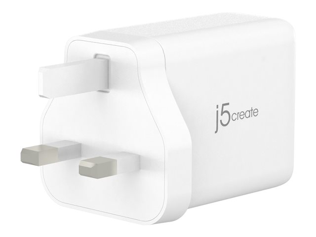 65W GaN USB-C 3-Port Charger - UK White