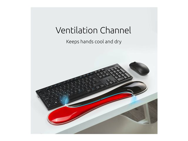 Slim Duo Gel Keyboard Wrist Rest - Red