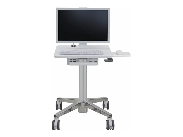 Ergotron StyleView Lean WOW SV10 - Cart - light-duty - for LCD display / PC equipment - medical - white, aluminium - screen size: up to 24\"
