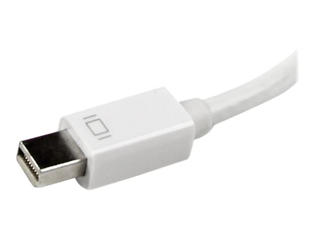 StarTech.com Travel A/V Adapter: 3-in-1 Mini DisplayPort to VGA DVI or HDMI Converter - White (MDP2VGDVHDW) - Video converter - DisplayPort - DVI, HDMI, VGA - white - for Apple MacBook Air