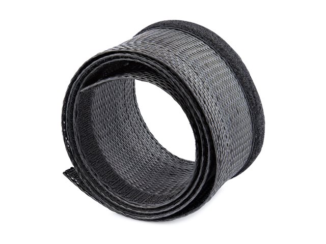 StarTech.com 10ft (3m) Cable Management Sleeve, Trimmable Heavy Duty Cable Wrap, 1.2\" (3cm) Dia Polyester Mesh Computer Cable Manager/Protector/Concealer - Black Cord Organizer/Hider, Floor Cable Cover, Wire Wraps (WKSTNCMFLX) - Cable management slee