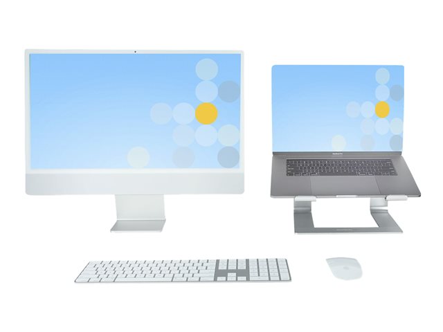 StarTech.com Laptop Stand for Desk, 5kg/11lb, Aluminum, Silver, Ergonomic - Notebook stand - 13\" - 17\" - silver
