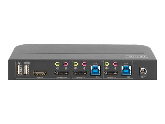 KVM Switch 2-Port 2xDP / 1x out 2x1DP DP