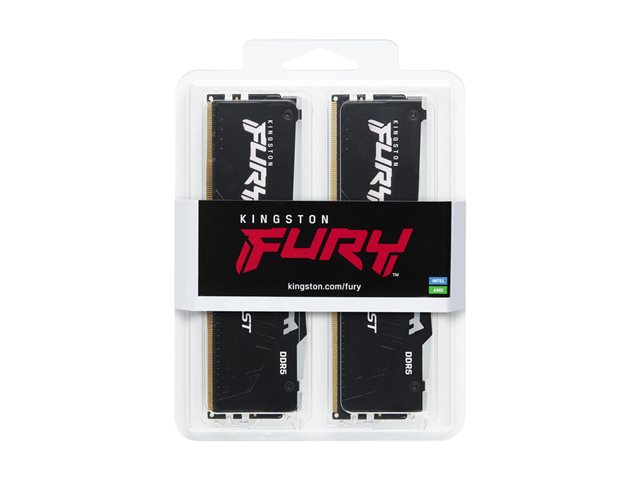 Kingston FURY Beast RGB - DDR5 - kit - 32 GB: 2 x 16 GB - DIMM 288-pin - 5600 MHz / PC5-44800 - CL40 - 1.25 V - unbuffered - on-die ECC