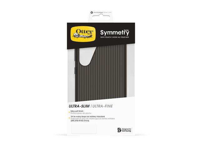 OtterBox Symmetry Series - Back cover for mobile phone - soft-touch - polycarbonate layer, thermoplastic elastomer (TPE), silicone - dark echo (black) - for Samsung Galaxy S25+
