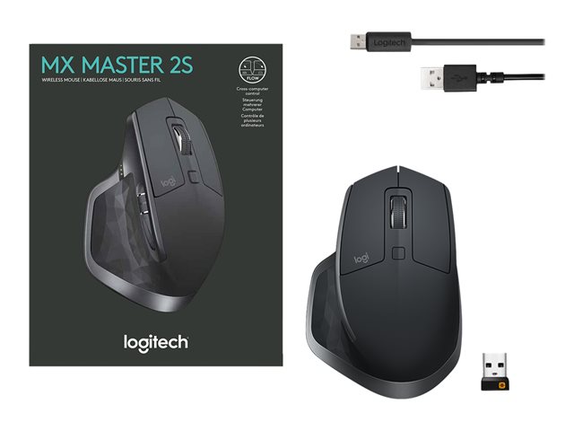 Logitech MX Master 2S - Mouse - ergonomic - optical - Logitech Logi Bolt USB receiver