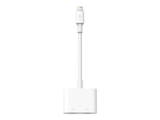 Belkin Lightning Audio + Charge RockStar - Audio / charging cable - Lightning male to Lightning female - 11.5 cm