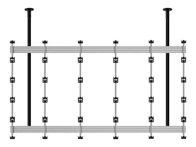 B-TECH BT93INFWP-C-5X5 - Mounting kit (ceiling mount) - for 5x5 dvLED video wall - black, silver - for System X BT93INFWP-C-4X4, BT93INFWP-C-5X5, BT93INFWP-S-5X5