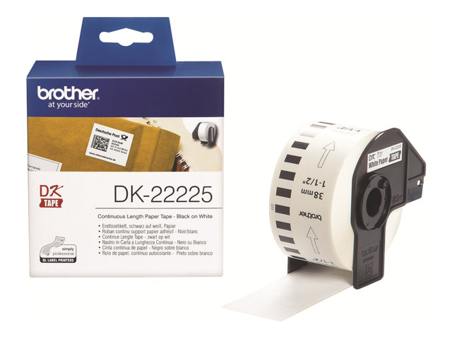 Brother DK-22225 - Paper - black on white - Roll (3.8 cm x 30.5 m) 1 roll(s) continuous labels - for Brother QL-1050, QL-1060, QL-500, QL-550, QL-560, QL-570, QL-580, QL-700